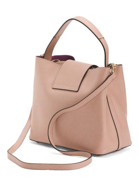 Cheval Firenze Alfa Genuine Leather Handbag Made in Italy  CHEVAL Made In Italy Leather Satchel With Round Hardware